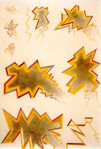 Joseph Jules François Félix Babinski, Illustration of scintillating scotoma drawn by an artist, 1890