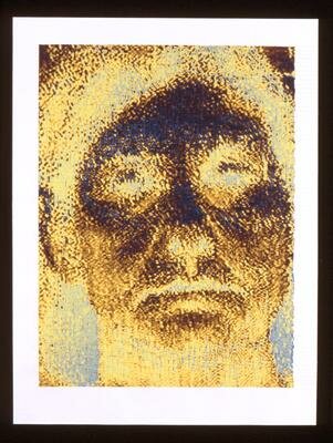 hand-woven digital print on watercolor paper 